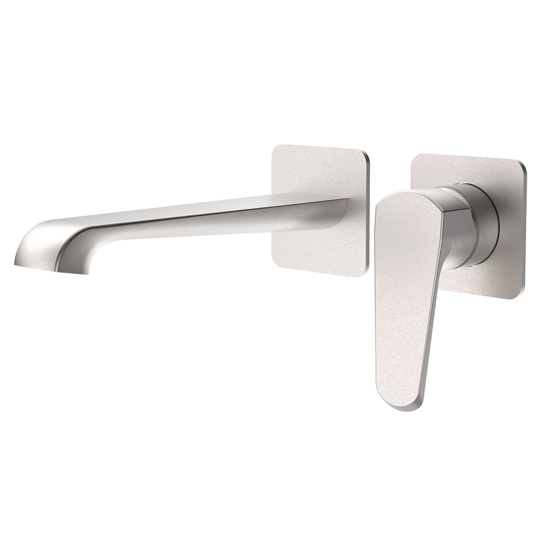 Eliseo Ricci Daytona wall mounted basin filler tap in brushed nickel finish