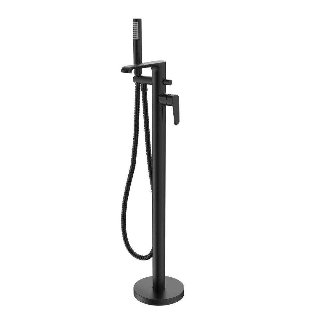 Eliseo Ricci Daytona freestanding bath shower mixer tap in matt black finish