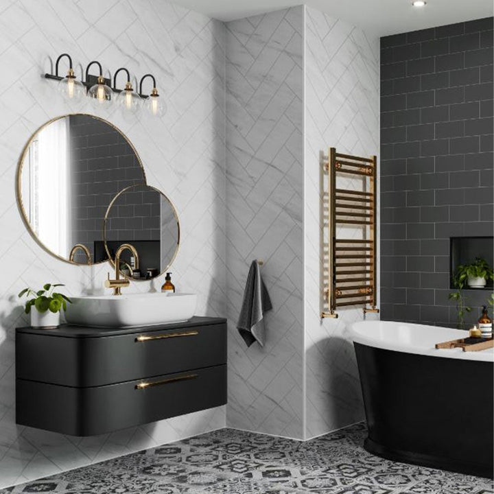 Multipanel Herringbone Tile Collection Levanto Marble 598mm Tongue &amp; Groove Panel