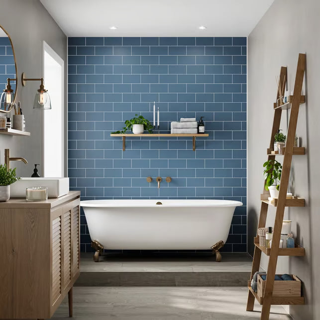 Multipanel Metro Tile Collection Misty Blue 598mm Tongue &amp; Groove Panel