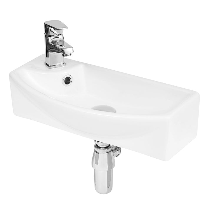 Compact right-hand basin