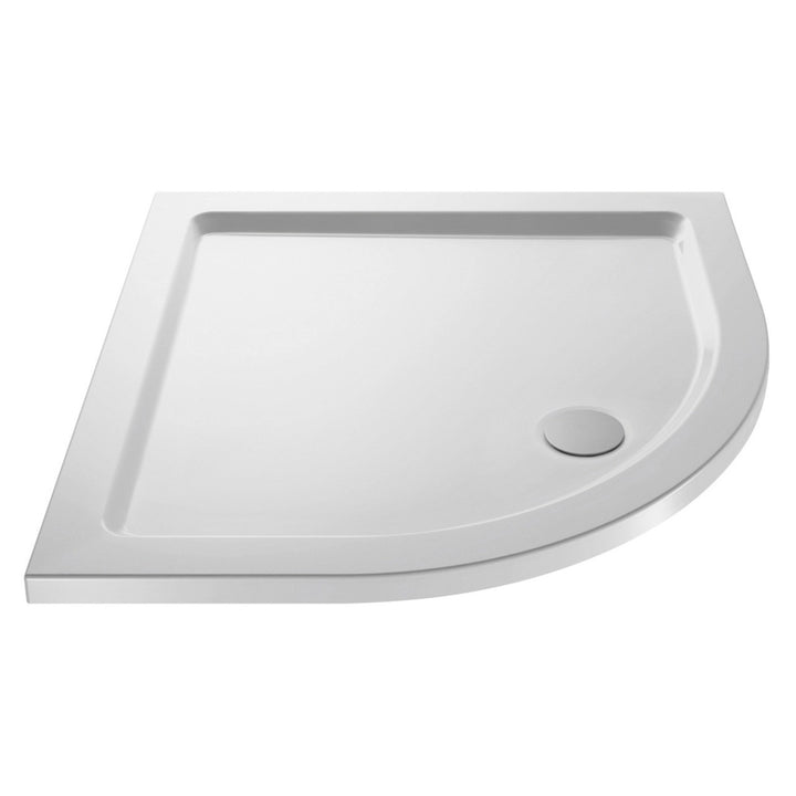 Hudson Reed 900mm white quadrant shower tray with a low-profile design.