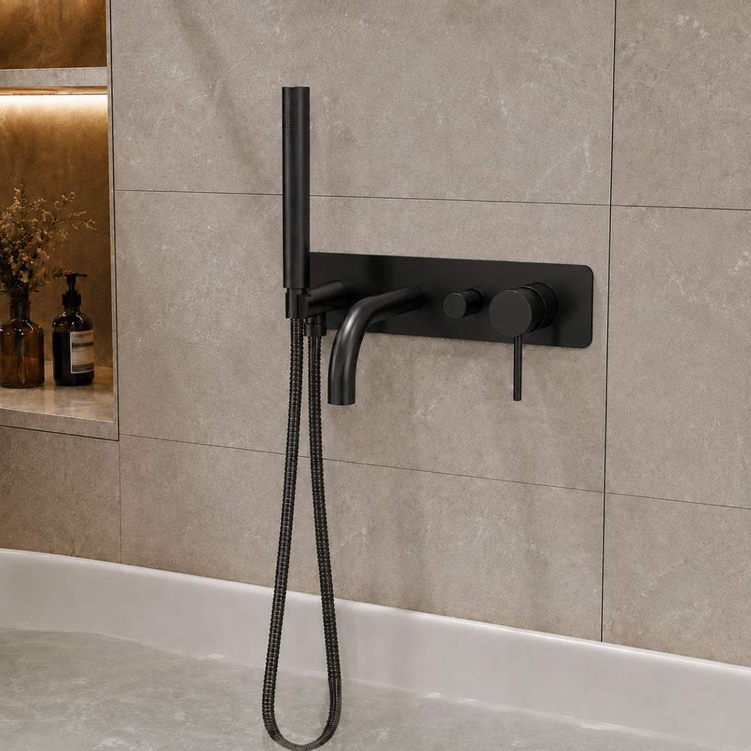 Exclusiv Wall Mounted Bath Shower Mixer - Black