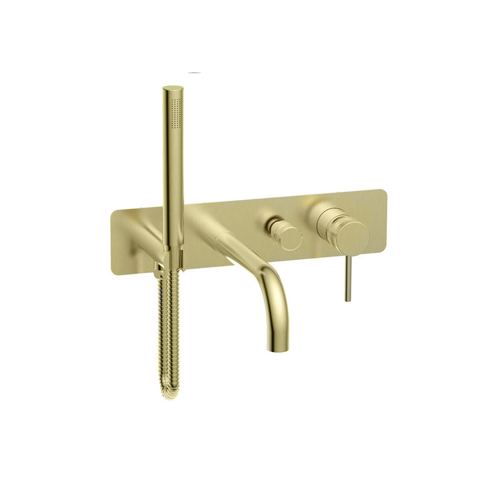 Exclusiv Wall Mounted Bath Shower Mixer - Brushed Brass