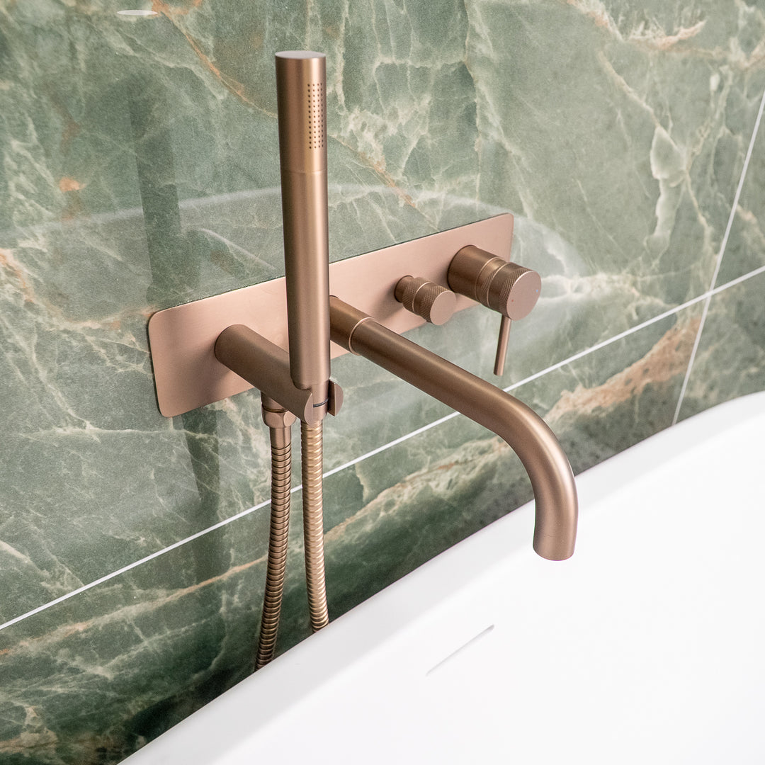 Exclusiv Wall Mounted Bath Shower Mixer - Brushed Bronze