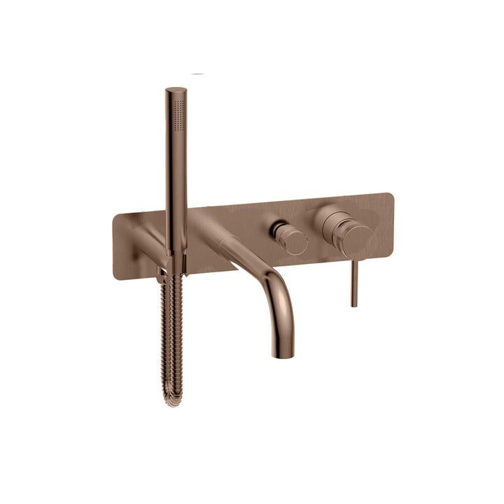 Exclusiv Wall Mounted Bath Shower Mixer - Brushed Bronze