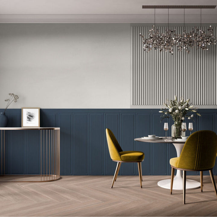 Boiseline Navy 30 x 120cm Matt Panel Effect Wall Tile - 1.44sqm perbox