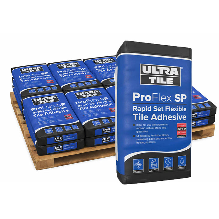 Ultra Tile ProFlex SP Rapid Set Flexible Tile Adhesive Grey - 54x 20kg Bags Pallet