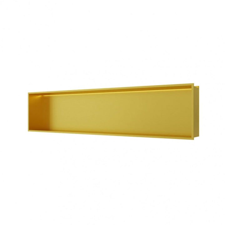 RAK INGOT 300mm x 1200mm Recessed Niche with LED Brushed Gold