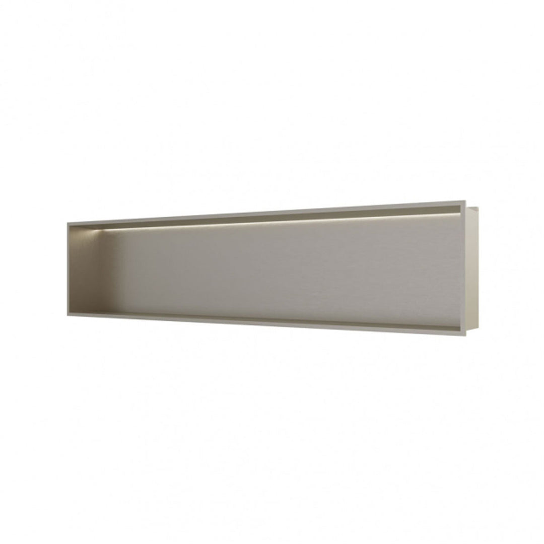 RAK INGOT 300mm x 1200mm Recessed Niche with LED Brushed Nickel