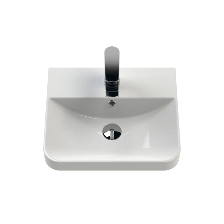 Contemporary compact thin edge vanity basin