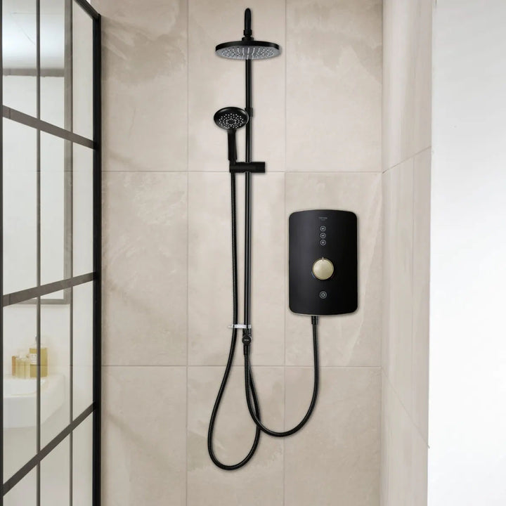 Triton Amala DuElec Electric Shower - Brushed Brass
