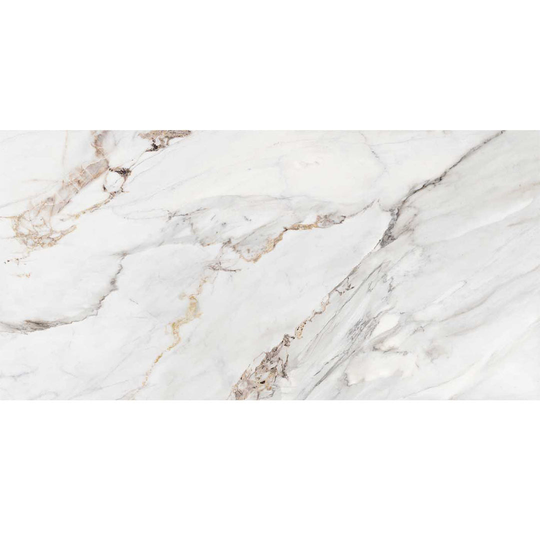Marble Apuano Blanco Polished 60 x 120cm Rectified Porcelain Floor Tile - 1.44 sqm perbox