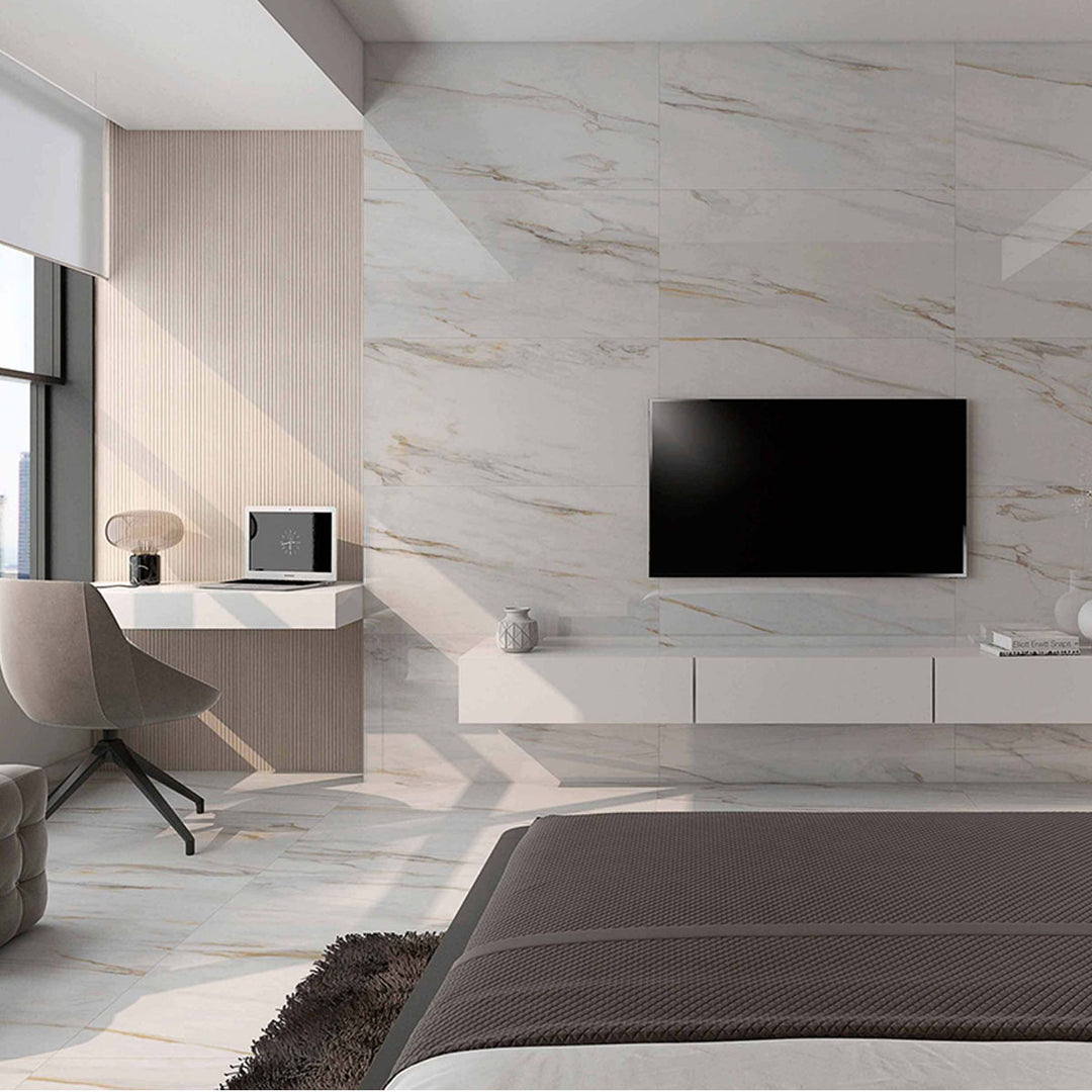 Marble Calcatta Gold matt porcelain tile