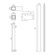 Kiimat Aqua Chrome Wetroom Profile Pack - Technical drawing