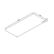 Modulo 1200mm Wall Mounted Shelf - Davos Oak (No Brackets) - Technical drawing