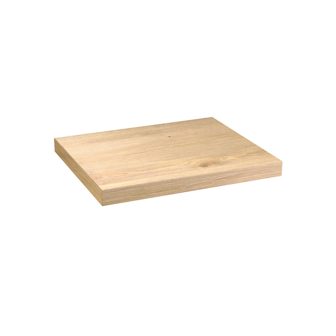 Modulo 800mm Wall Mounted Shelf - Davos Oak (No Brackets)