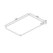 Modulo 800mm Wall Mounted Shelf - Davos Oak (No Brackets) - Technical drawing