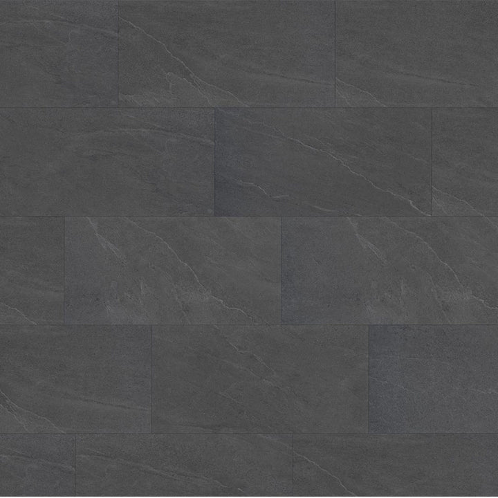 Lusso Floor Luxury Vinyl Tile 610mm x 305mm x 4.5mm 2.23sqm Per Pack - Charcoal Slate