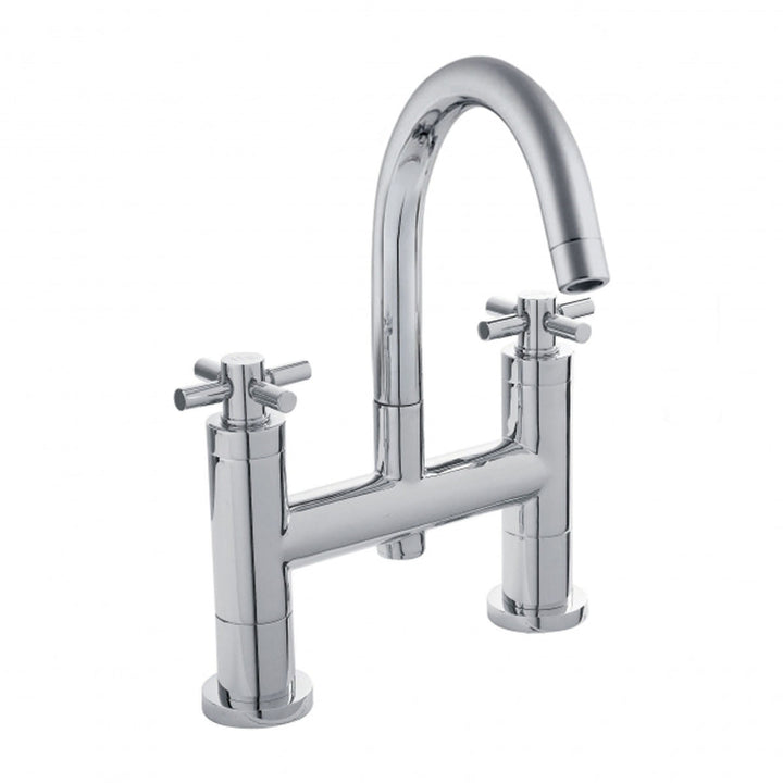 Modern bath filler in chrome
