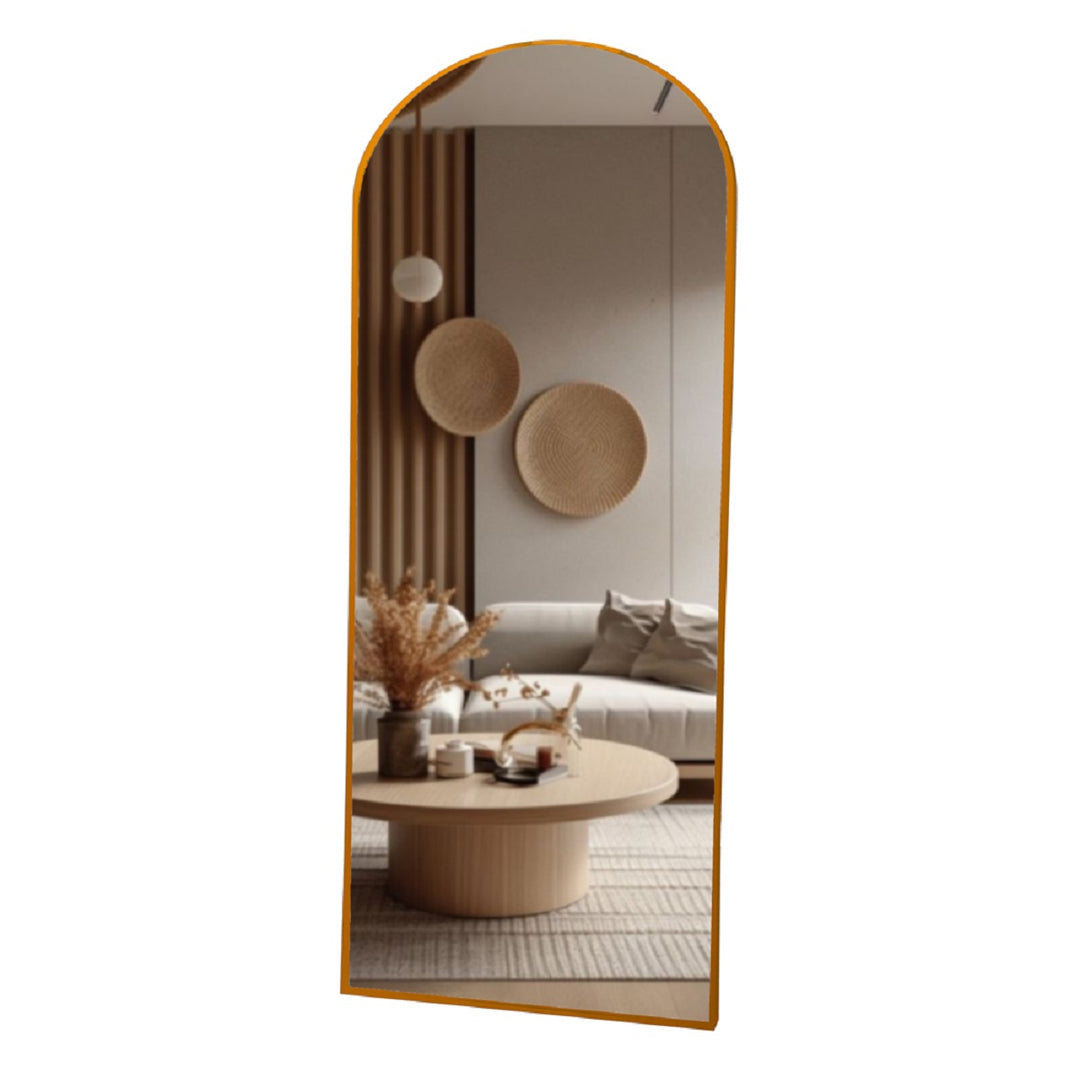 Modena Arch Leaner Mirror Gold 80cm