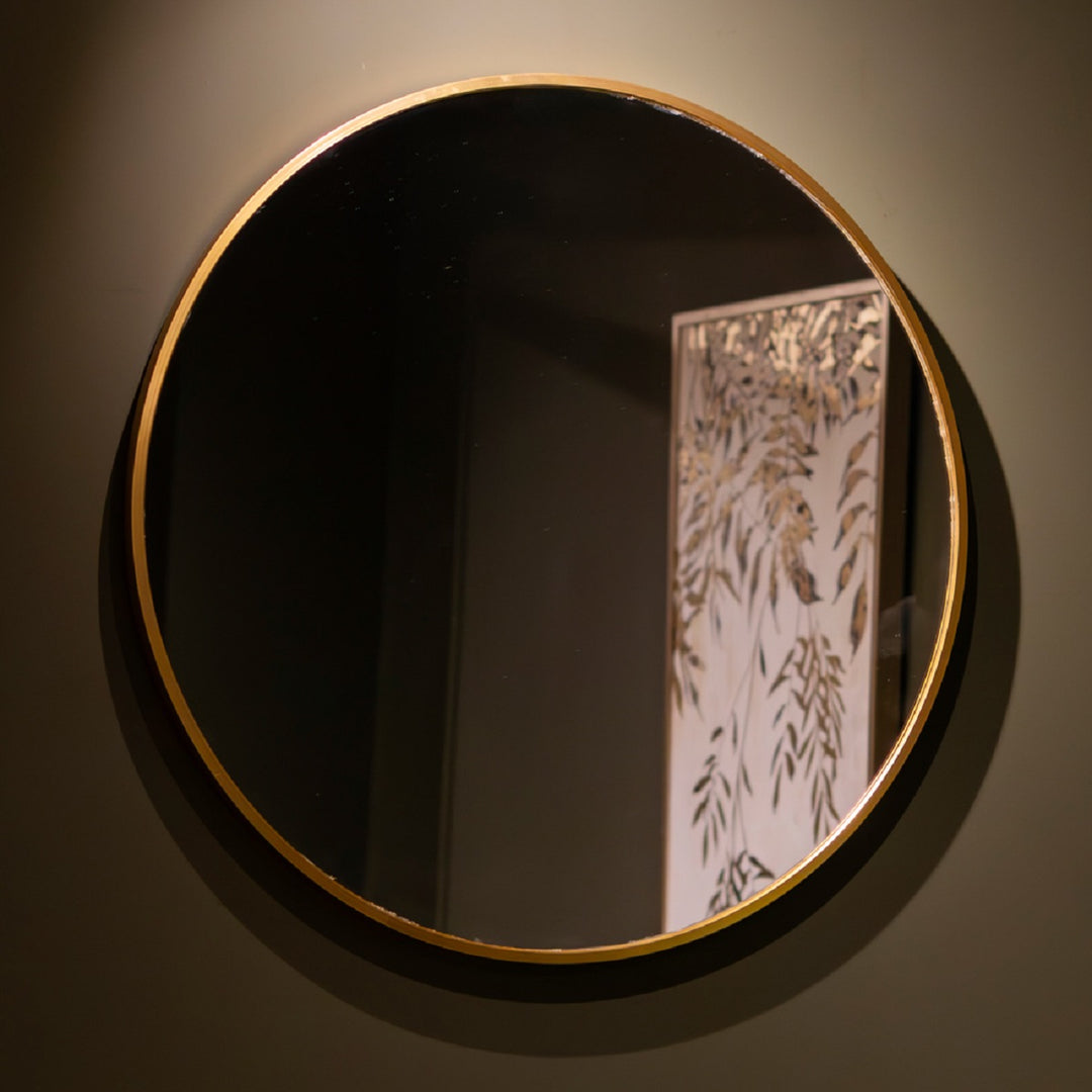 Modena Round Wall Mirror Gold 120cm