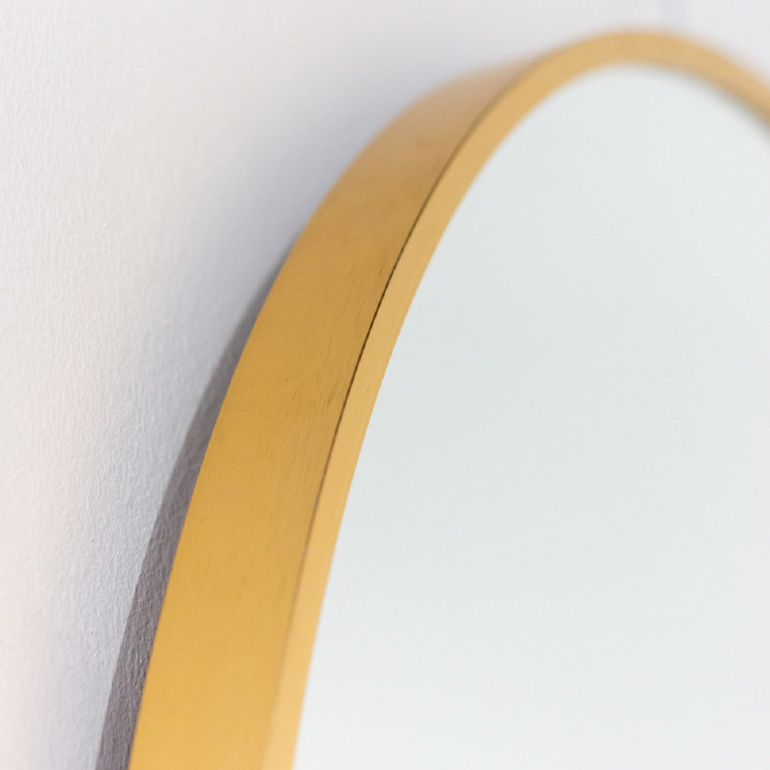 Modena Round Wall Mirror Gold 120cm