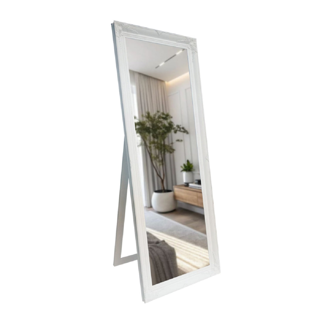 Chateau Wide Cheval Mirror Biscuit
