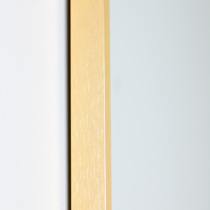 Modena Pill Shape Mirror Gold 40 x 120cm