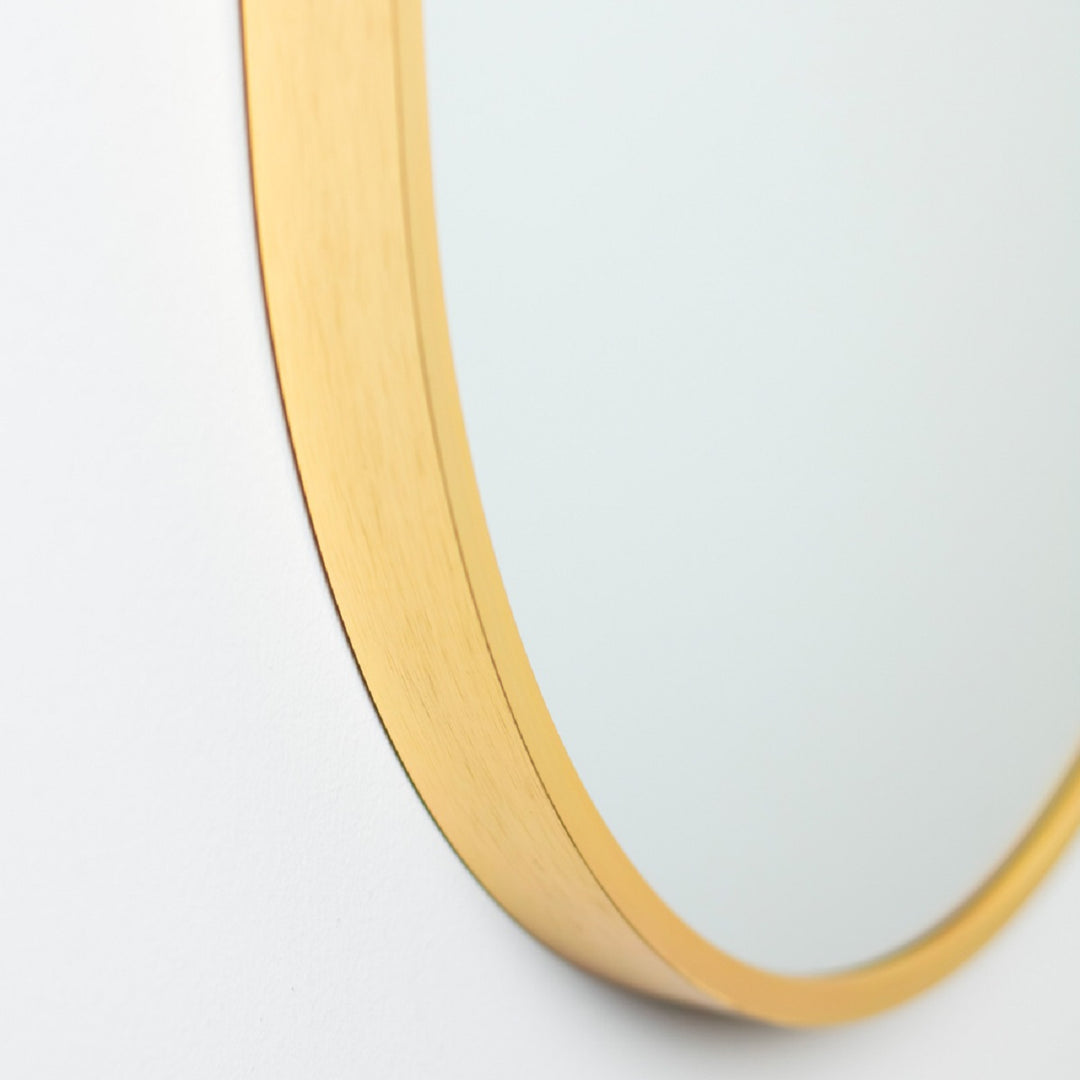 Modena Pill Shape Mirror Gold 40 x 120cm