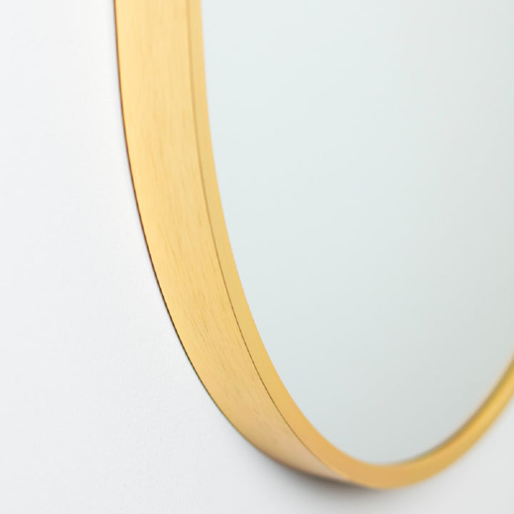 Modena Pill Shape Mirror Gold 40 x 120cm