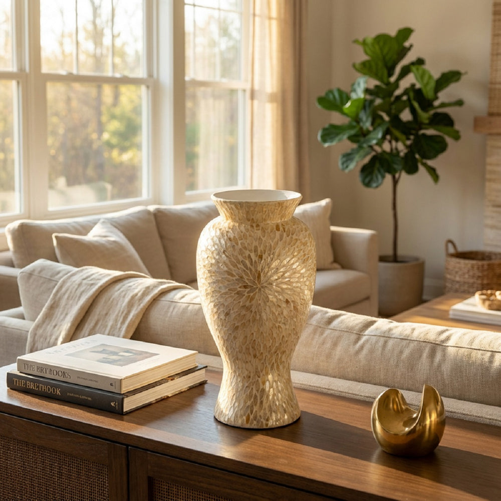 Capiz Decorative Vase