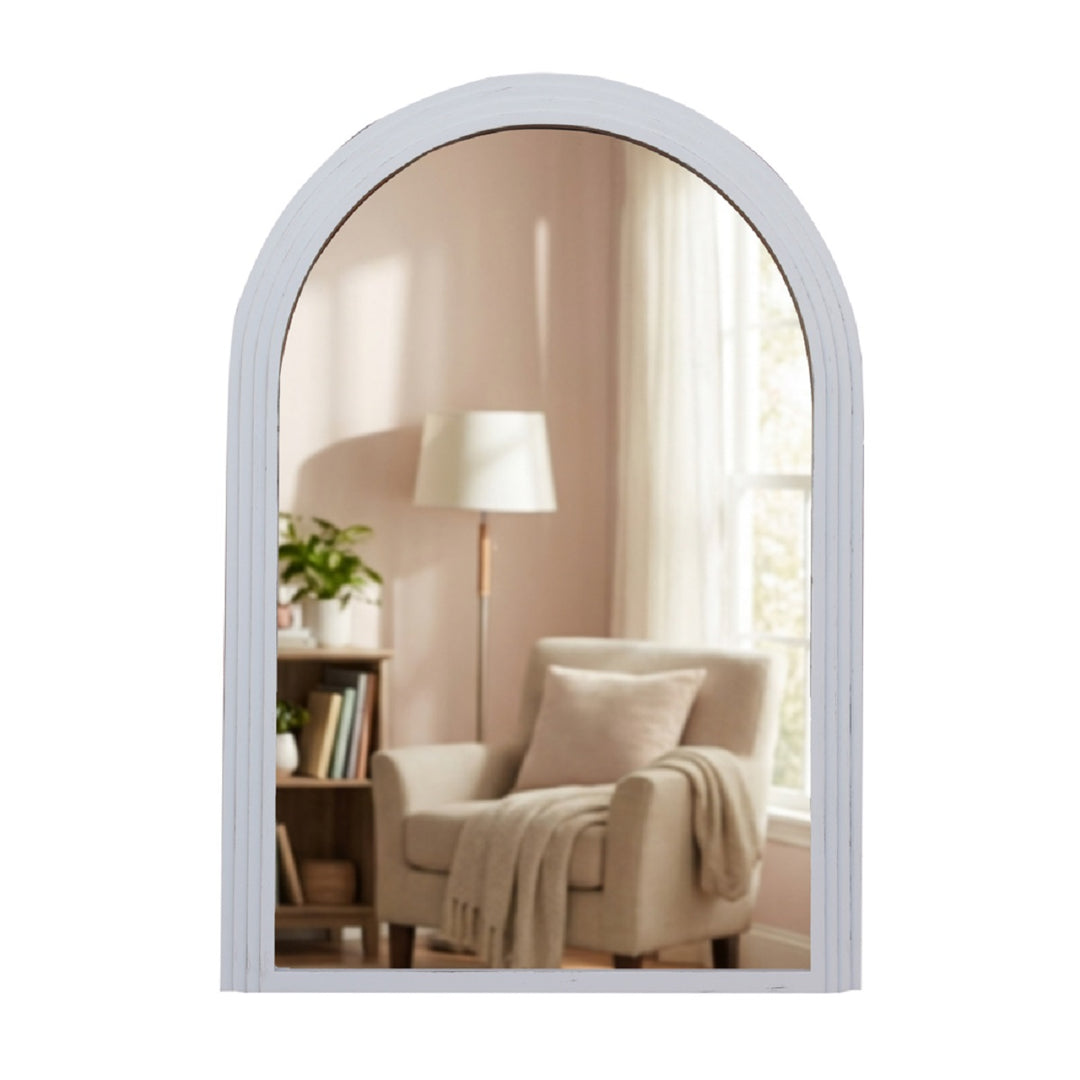 Stepped Arched Wall Mirror Oyster