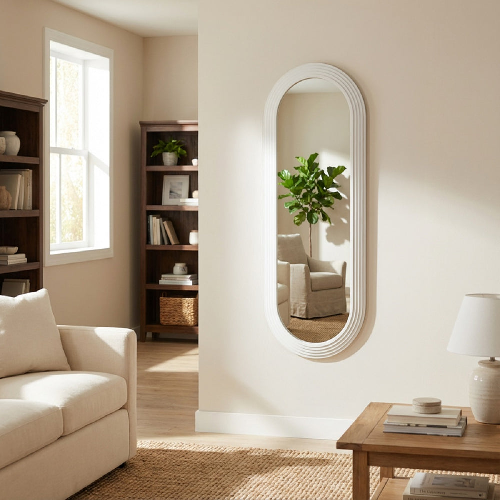 Stepped Pill Shape Dressing Mirror