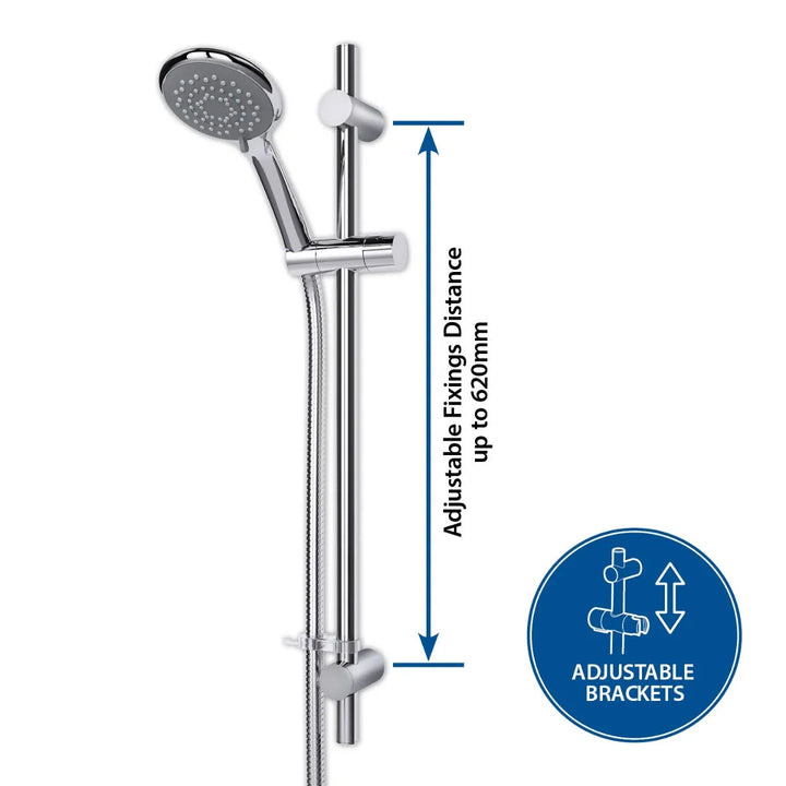 Triton Pro-Fit 8000 Series Shower Kit Complete - Chrome