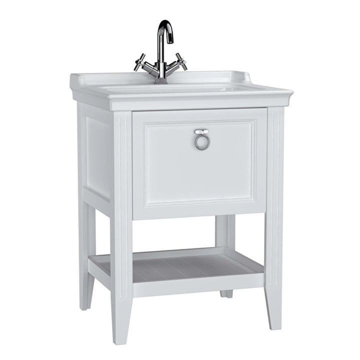 Vitra Valarte 650mm 1 Drawer Washbasin Unit inc Basin - Matt White