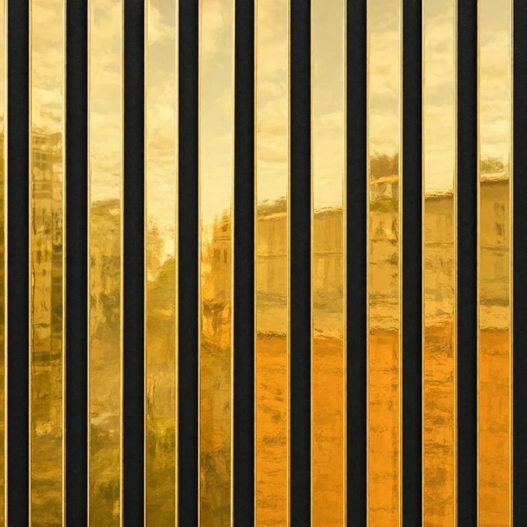 Acoustic Wall Panel 600 X 2400mm - Shiny Gold Finish