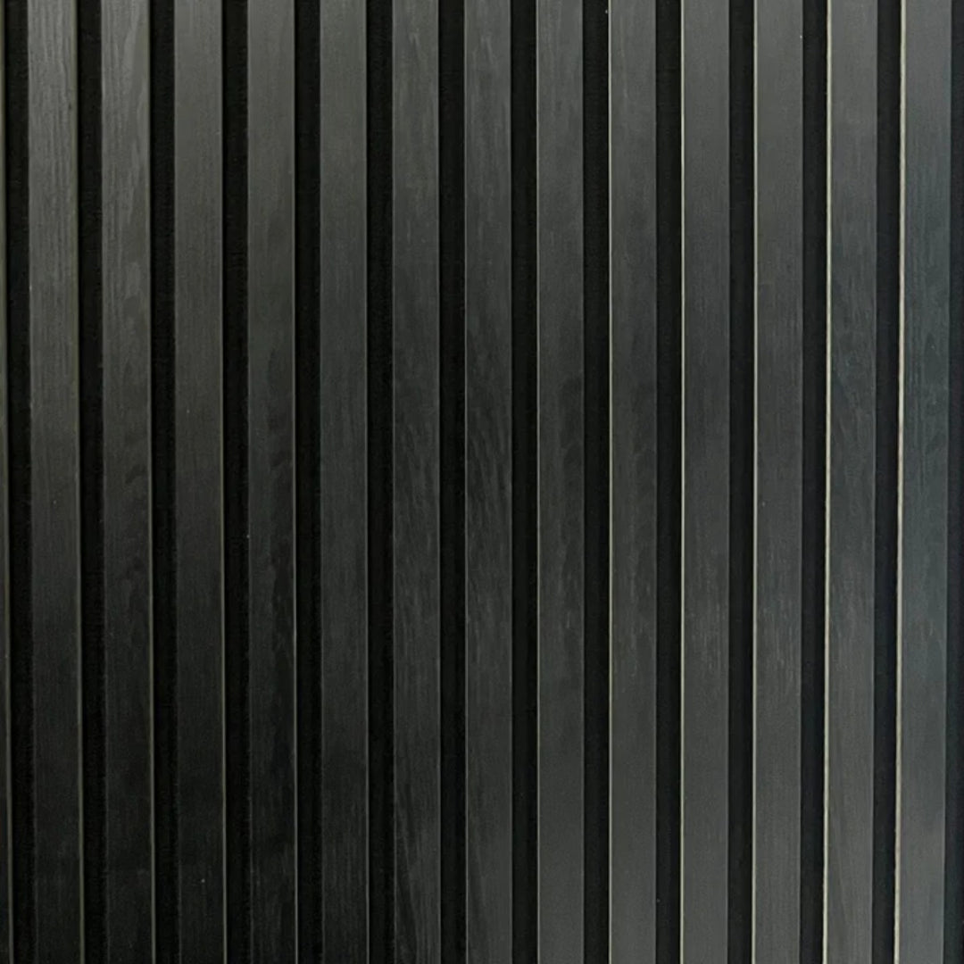Acoustic Wall Panel 600 X 2400mm - Black Woodgrain