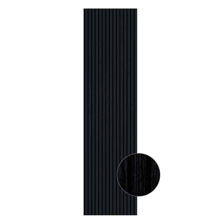 Acoustic Wall Panel 600 X 2400mm - Black Woodgrain