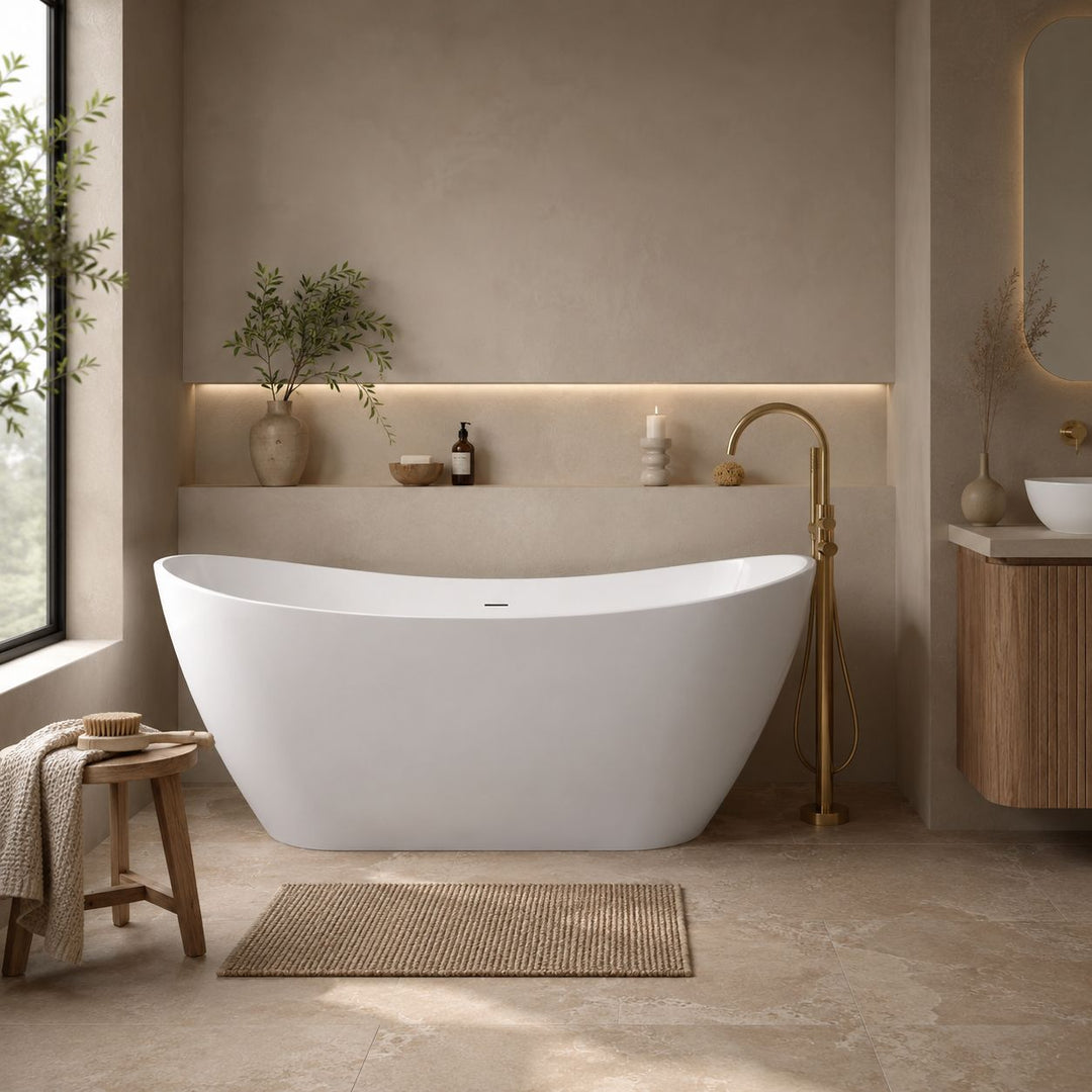 Viktor Benson Taha 1700 x 730mm Freestanding Bath - Matt White