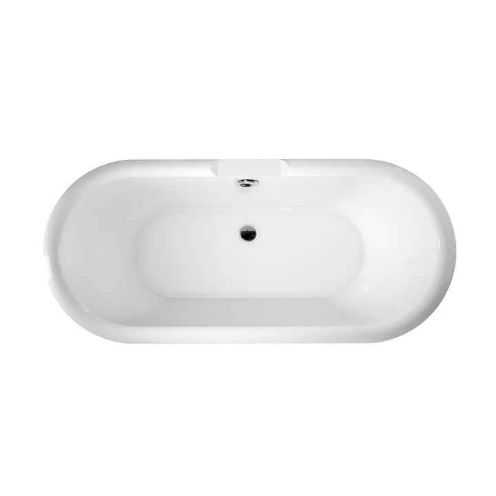 Balmoral 1700mm Double Ended Roll Top Bath with Black Claw &amp; Ball Feet