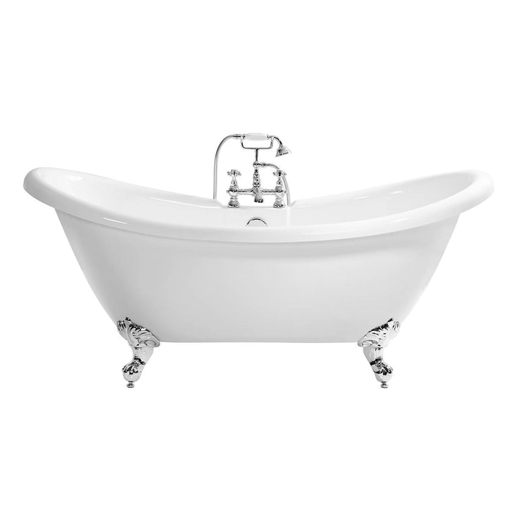 Balmoral 1750mm Double Ended Slipper Bath with Chrome Claw &amp; Ball Feet