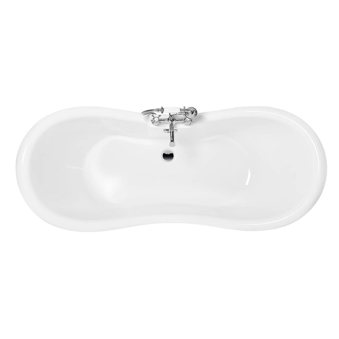 Balmoral 1750mm Double Ended Slipper Bath with White Claw &amp; Ball Feet