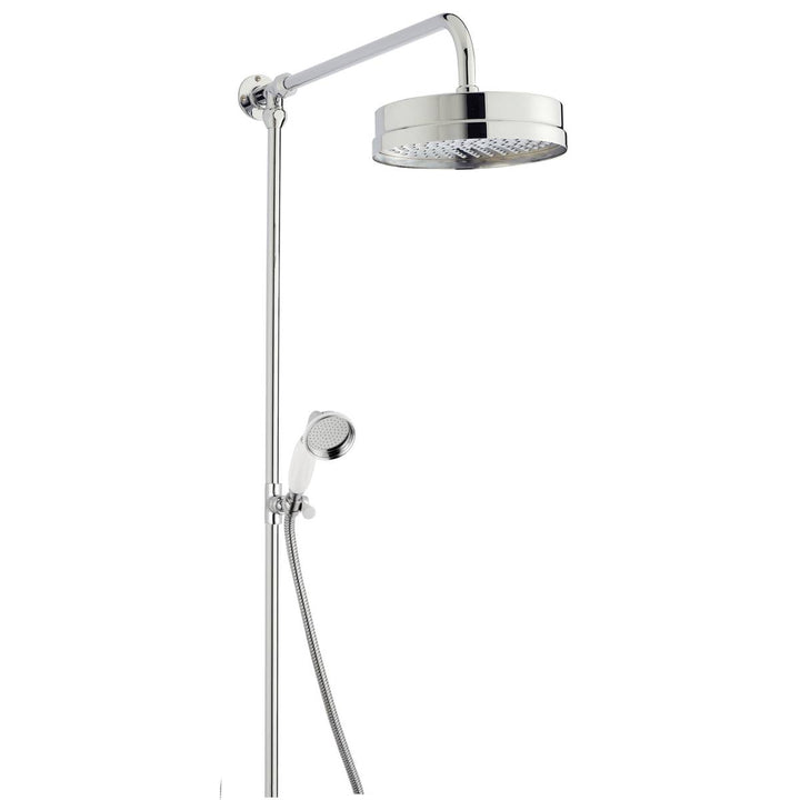 Hudson Reed Traditional Rigid Riser Kit and Handset - Chrome/White A3606