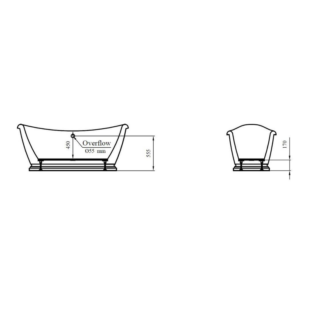 Shandon Double Slipper Freestanding Bath Suite