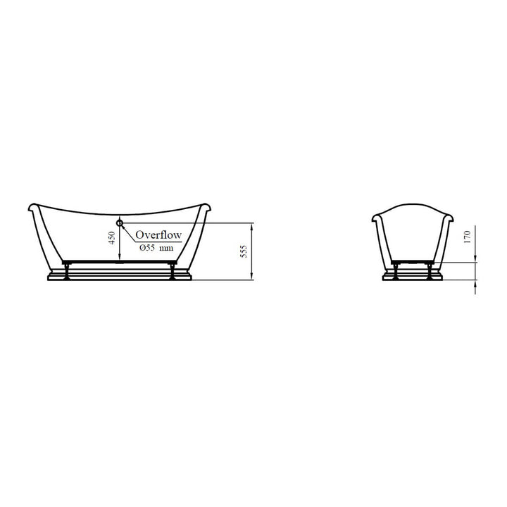Shandon Double Slipper Freestanding Bath Suite