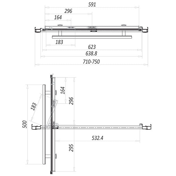 Kiimat Eight 760mm Infold Shower Door