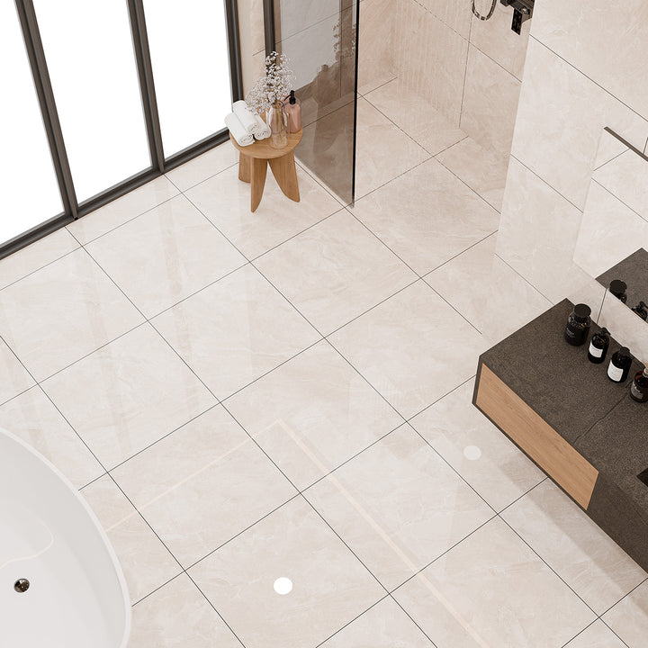 Amoche Crème Polished 60 x 60 Rectified Porcelain Tile - 57.6sqm Pallet