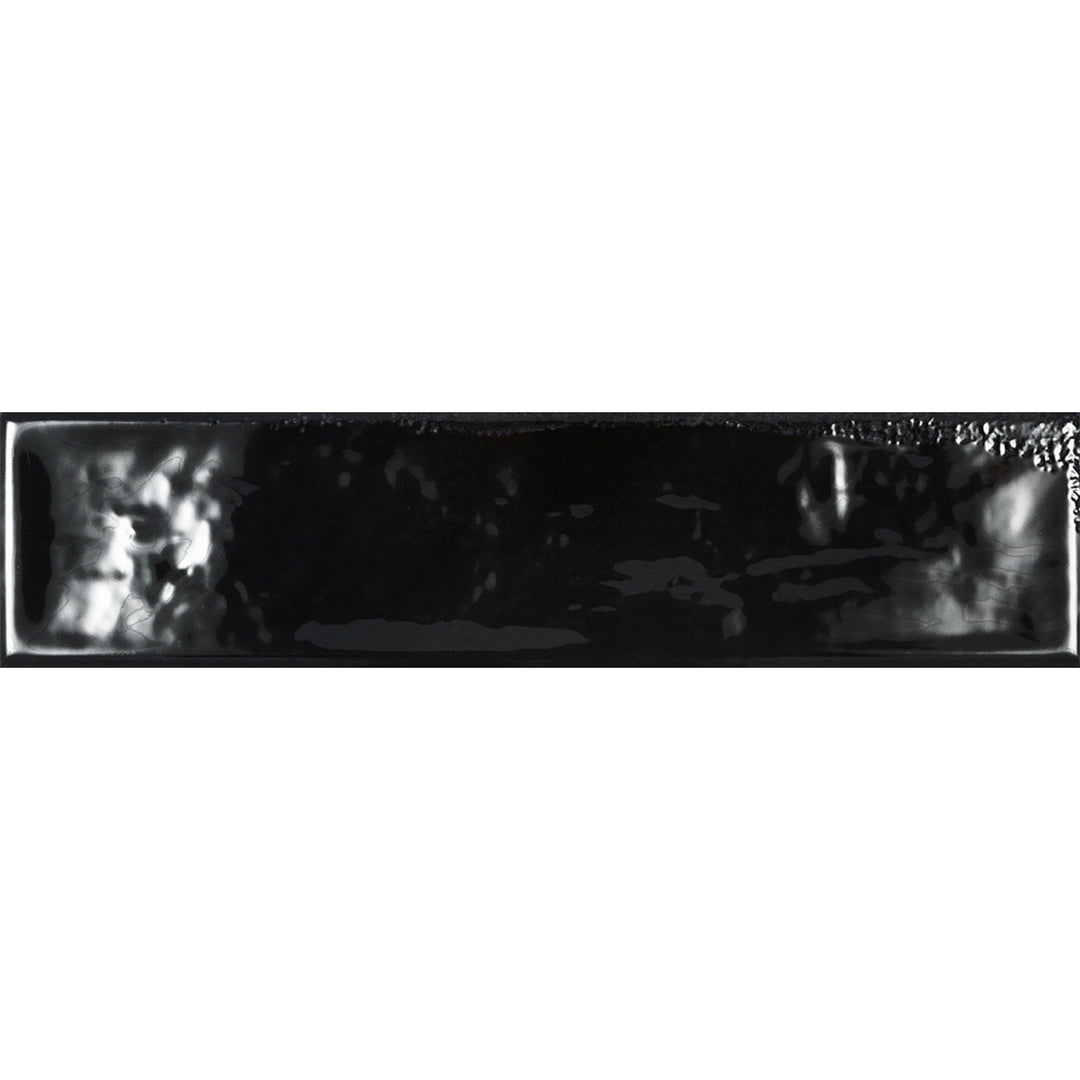 Asly Black 7.5 x 30cm Brick Wall Tile - 0.56sqm per box