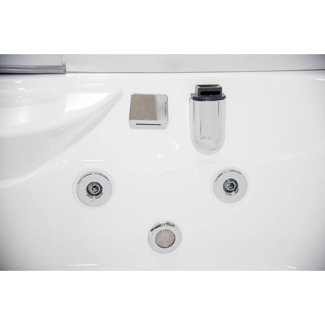 Vidalux Aegean 1500mm Whirlpool Steam Shower - Black